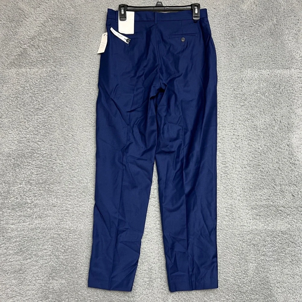 Calvin Klein Dress Pants Kids Size 18 Blue New K841152 Flat Front Tapered Leg